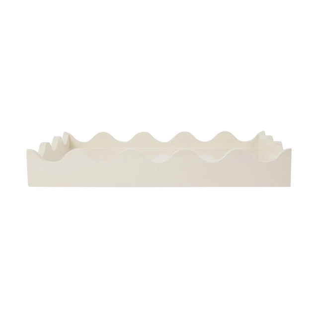 Anko White Wavy Edge Tray
