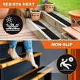 thumbnail image 4 of 1 Pce Ruban d'Adhérence d'Escalier Extérieur Non Marche d'Escaliers Tapis Marches Autocollant Noir Haute Traction PVC Givré Noir Bande d'Escalier Usure Antidérapant Ruban Marche Marche Autocollant d'Escalier, 4 of 6
