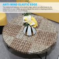 thumbnail image 4 of MesaSe Indoor Outdoor Patio  Fitted Vinyl Tablecloth Flannel Elastic Edge Waterproof Plastic Cover, 4 of 10