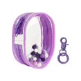 thumbnail image 1 of MERIGLARE Clear Figure Display Bag with Keychain Mini Doll Storage Bag for Mini Figure Violet Round, 1 of 7