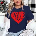 thumbnail image 4 of Meichang T-Shirt de la Saint-Valentin pour Femmes Mignons Cœurs Graphiques Hauts Mignons T-Shirts de Vacances Manches Courtes Col Rond Mode 2025, 4 of 4