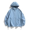 thumbnail image 1 of RXIRUCGD Ensemble de Protection Solaire pour Homme Veste Décontractée à Manches Longues avec Capuchon, Bleu Pâle, Taille : 2TG, 1 of 6