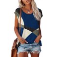 thumbnail image 4 of Blouses à Manches Courtes pour Femmes Mode Femmes Mode Manches Courtes Col Rond T-Shirt Imprimé Blouse Hauts Amples T-Shirts d'Été pour Femmes Hauts à Manches Courtes Femmes Blouse à Manches Courtes, 4 of 6