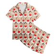thumbnail image 4 of Luvoko Tween Children DIY Anniversary Print Pajama Set Short Sleeve Button Up Top And Shorts, 4 of 5