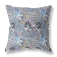 thumbnail image 1 of HomeRoots 414236 Coussin Tropical Intérieur & Extérieur 20 Po, Indigo & Gris, 1 of 1