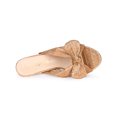 thumbnail image 4 of BLISSFUL STEP Sandales à Talon Épais à Enfiler pour Femmes avec Nœud Rose Doré 8, 4 of 7