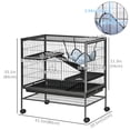 thumbnail image 3 of PawHut Small Animal Cage with Hammock, 3-Tier Ferret Cage Removable Tray, 3 of 8