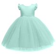 thumbnail image 1 of RXIRUCGD 2025 Vêtements d'Été pour Enfants Robe Bouffante en Maille Unie pour Filles Robe de Performance Formelle pour Filles, 1 of 4