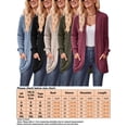 thumbnail image 3 of MAWCLOS Ladies Cardigan Sweater Long Sleeve Knitted Sweaters Solid Color Cardigans Cozy Work Open Front Black L, 3 of 3