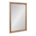 thumbnail image 1 of Kate and Laurel Ellison Transitional Two-Tone Rectangle Wall Mirror, 24 x 36, Rustic Brown and White, Modern Rectangular Wooden Bathroom Mirror for Vanity with Traditional Stepped Frame, 1 of 8