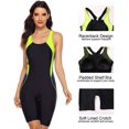 thumbnail image 4 of Charmo Women's Sporty One Piece Swimsuits Racerback Boyleg Bathing Suit, 4 of 7
