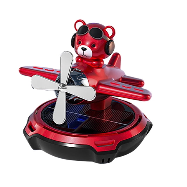 Solar Powered Air | Rotating Cartoon Shape Solar Energy Car Air Purifier Airplane Perfume Ornament For Workplace Desk