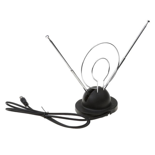 Universal Indoor Rabbit Ears TV Antenna with 3ft Cable HDTV /