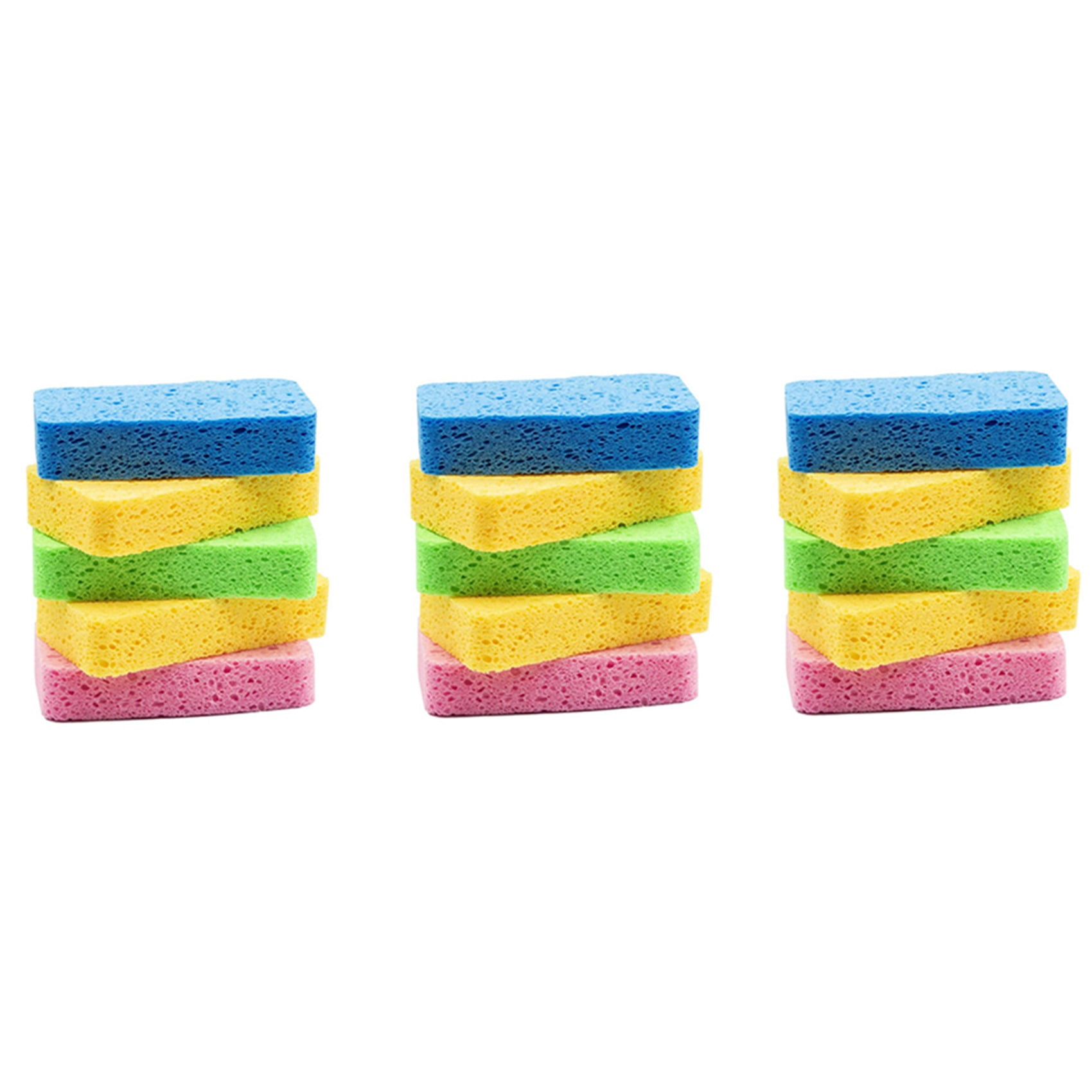 Cellulose Sponges,Kitchen Sponges for Dish, Duty Scrub Sponges,Non-Scratch Dish Scrubber Sponge Cookware 15 Pcs