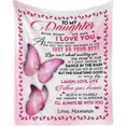 thumbnail image 1 of XZYG Personalized Custom Name Message Text Blanket from Dad & Mom to My Daughter Never Forget How Much I Love You Throw Blanket(40*50inch), 1 of 6
