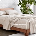 thumbnail image 3 of Bare Home Premium 1800 Collection 4-Piece Bed Sheet Set, Full, Heathered Pebble, 3 of 7