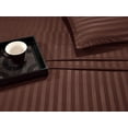 thumbnail image 2 of Mocassi 2-Piece Striped Duvet Cover Set, 1500 Thread Count, Button Closure - Cooling, Breathable Material- Wrinkle, Fade, Stain Resistant, Twin/Twin XL, Brown, 2 of 4