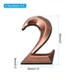 thumbnail image 2 of Unique Bargains House Numbers 3D Mailbox Numbers 0-9 for Outside, 10Pcs Large Numbers , Bronze, 2 of 7