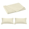 thumbnail image 2 of Birdeem Queen Size Bed Sheet Set with Pillowcases, 3-Piece Polyester Deep Pocket Sheets, Easy Care Wrinkle Free Solid Color Bedding, Fits Mattress Up to 16 Inches, 2 of 9