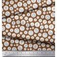 thumbnail image 2 of Soimoi Silk Fabric Star & Cute Animals Kids Print Sewing Fabric Yard 42 Inch Wide, 2 of 3