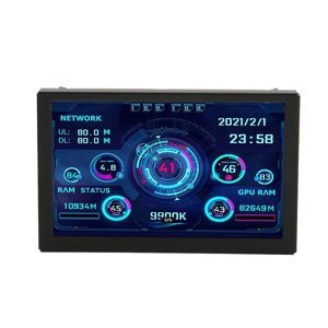 PC Affichage de la température, moniteur de température informatique 5inch IPS Affichage dynamique 800x480 Résolution pour le Bureau