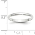 thumbnail image 3 of Bande Légère Demi-Ronde en Or Blanc 10K 2.5mm Taille 10, 3 of 3