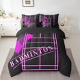 thumbnail image 2 of YST Teens Badminton 7-Piece Sports Bedding Set, Hot Pink Comforter Set, Full Size, 7 Count, 2 of 4