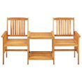 thumbnail image 2 of vidaXL Garden Chairs with Tea Table and Cushions Solid Acacia Wood, 2 of 5