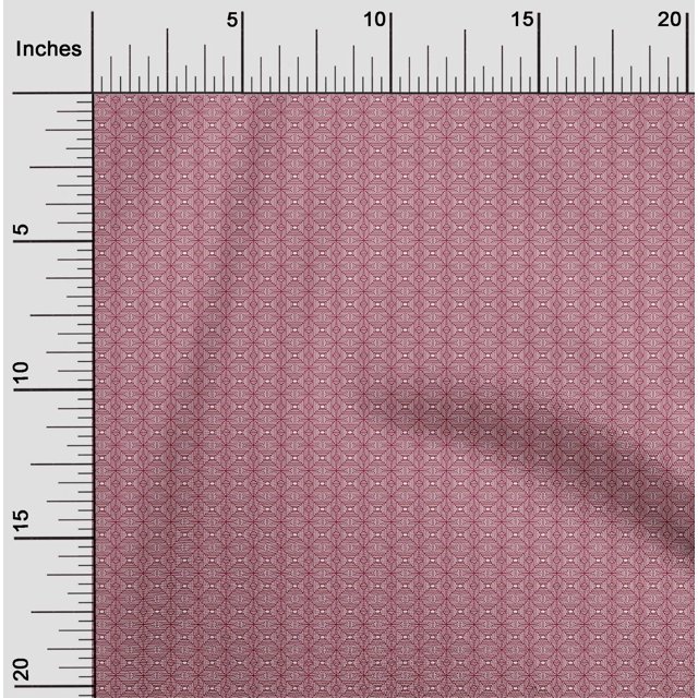 oneOone Viscose Chiffon Fabric Greek Key Geometric Printed Fabric 1 Yard 42 Inch Wide