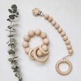 thumbnail image 3 of 40Pcs Natural Wood Circles Beads Connectors Wooden Making Craft, 3 of 8