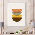 thumbnail image 3 of Designart Abstract Geometric Half Moons In Earth Tones FLOAT FRAME WALL ART, 3 of 4