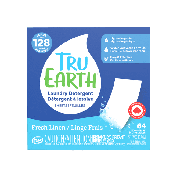 Tru Earth Fresh Linen Laundry Detergent Sheets Up to 128 loads