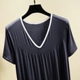 thumbnail image 5 of LOVZFMLL Robes pour Femmes Robe T-Shirt Maxi à Manches Courtes Nuisette Super Douce et Confortable Pyjama Chemises de Nuit Tenue de Détente Décontractée Vêtements de Nuit, 5 of 5