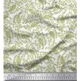 thumbnail image 1 of Soimoi Rayon Crepe Fabric Leaves & Paisley Block Print Fabric by Yard 46 Inch Wide, 1 of 3