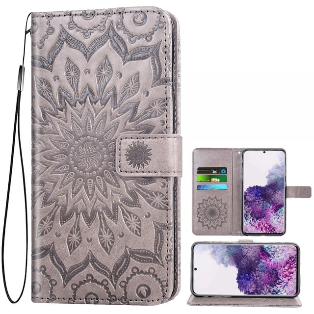 Phone Case for Samsung Galaxy S20 Plus Folio Flip Wallet Case, PU Leather Credit Card Holder Slots Heavy Duty Full Body Protection Kickstand Protective Phone Cover for Galaxy S20 Plus Men, Black