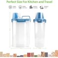 thumbnail image 2 of Viretec Rice Airtight Storage Container, 3-5Lbs Cereal Dry Food Flour Bin, Pet Dog Cat Dispenser with Measuring Cup, BPA Free Clear Plastic Kitchen & Pantry Organization Bin for Sugar, Pasta, Blue, 2 of 8
