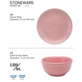 thumbnail image 2 of Hand Painted Ceramic Dinner Set Of 12 Pieces Dinnerware Set, Blush Pink | Set Of 6 Dinner Plates + 6 Small Dinner Bowl, 180ml Each | Microwave & Dishwasher Safe, 2 of 5
