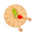 thumbnail image 1 of Wooden Clock Teaching Time Toy Wood Learning Clock Cognitive Toy for Kids Early Learning Educational Toy for Baby Kids Primary Color, 1 of 9