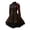 E-Brown, variant on Kcodviy Women's Dress Retro Style Cute Gothic Clothes for Teen Solid Color Trumpet Sleeve Gothic Clothes for Women Long Princess Dress