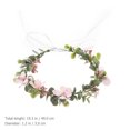 thumbnail image 4 of Couronne de Mariée, Bandeau en Flocage, Couronne Florale Décorative pour Mariée, 4 of 8