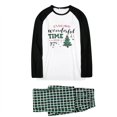 thumbnail image 2 of Pyjamas de Noël Assortis pour la Famille Noël Hommes Papa Blouse Imprimée Col Rond Hauts+pantalons Ensemble de Pyjamas Assortis pour la Famille Pyjamas pour Femmes en Liquidation, 2 of 6