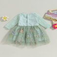 thumbnail image 2 of Fille Enfant en Bas Âge Robe d'Automne à Manches Longues Broderie Florale Dentelle Robe Enfants Robe en Tulle, 2 of 6