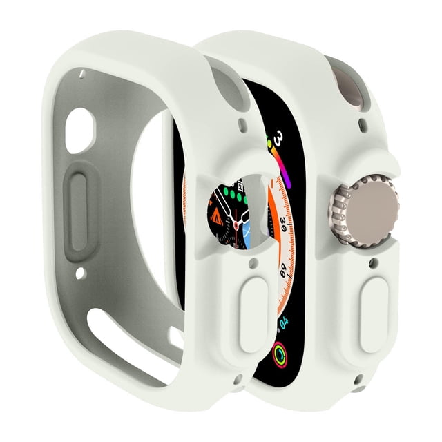 LEIXIUER(1Pack/3Pack) Compatible with Apple Watch Ultra case 49mm All-Round Shockproof TPU Silicone Protective Cover Bumper Shock-Absorbing Scratch-Resistant Protective case for Apple Watch Ultra 49mm