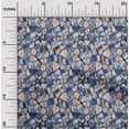 thumbnail image 2 of oneOone Viscose Jersey Medium Blue Fabric Abstract Geometric With Texture Craft Projects Decor Fabric Printed By The Yard 60 Inch Wide, 2 of 4