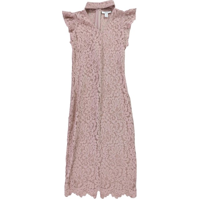 bar III Robe Trapèze en Dentelle pour Femmes, Rose, Medium