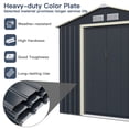 thumbnail image 4 of Gymax 7' x 6' Outdoor Tool Storage Shed Large Utility Storage House w/ Sliding Door, 4 of 10