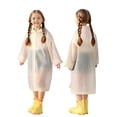 thumbnail image 2 of Cowsor Ponchos de Pluie Imperméables pour Garçons Filles Poncho de Pluie Réutilisable avec Capuchon et Manches Manteaux de Pluie Imperméables d'Extérieur Veste, 2 of 3