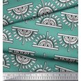 thumbnail image 3 of Soimoi Georgette Viscose Fabric Floral Block Printed Craft Fabric by The Yard 42 Inch Wide, 3 of 3