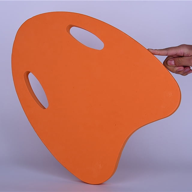 Pisexur Swimming Kickboard for kids and adults, a safe pool training aid made of high-density EVA foam. The orange kickboard features a streamlined design to reduce pressure during swimming and two ergonomic handles for a secure grip. Suitable for use in pools and beaches, it is lightweight, durable, and environmentally friendly.