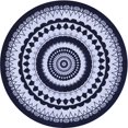 thumbnail image 1 of Ahgly Company Tapis d'Intérieur Lavables en Machine, Ronds de Transition, Bleu Nuit, 7' Ronds, 1 of 7
